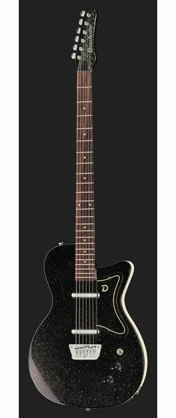 Danelectro 56 Baritone Black Metal Flake, detalj 2