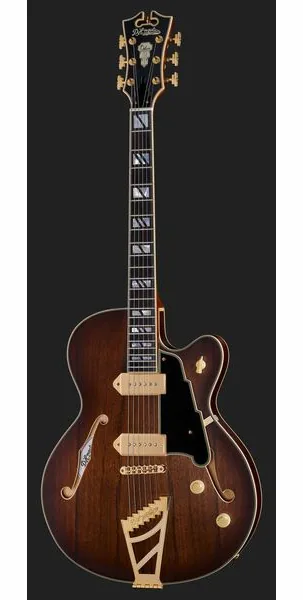 DAngelico Deluxe 59 Satin Brown Burst, detalj 2
