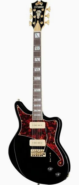 DAngelico Deluxe Bedford Solid Black forfra