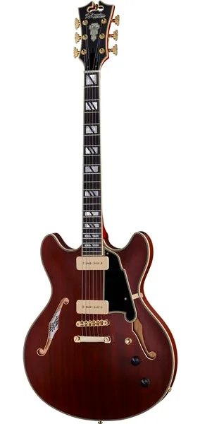 DAngelico Deluxe DC Satin Trans Wine forfra