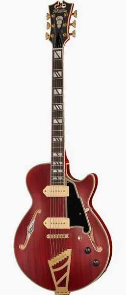 DAngelico DLX SS Barit. Satin Trans Wine forfra