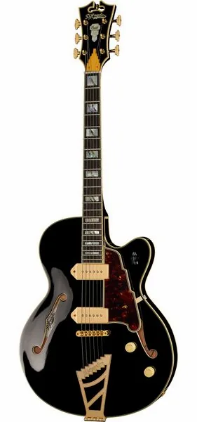 DAngelico Excel 59 Solid Black forfra