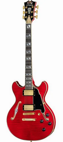 DAngelico Excel Mini DC Trans Cherry 25 forfra