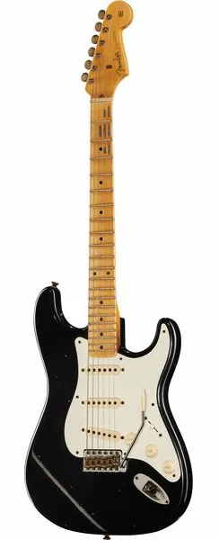 Fender 57 Strat BLK Journeyman Relic forfra