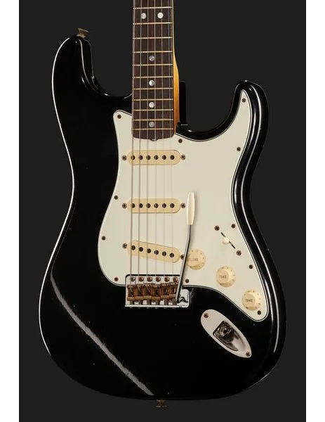 Fender 65 Strat BLK Journeyman Relic, detalj 4