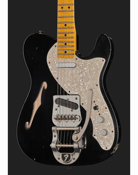 Fender 68 Tele Thinline ABLK Relic, detalj 4