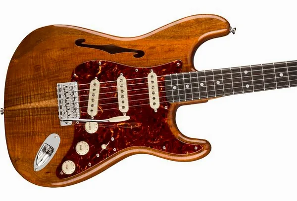 Fender Artisan Koa Thinline Strat AN, detalj 4
