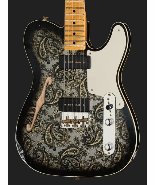 Fender Tele Dual P90 Black Paisley, detalj 4
