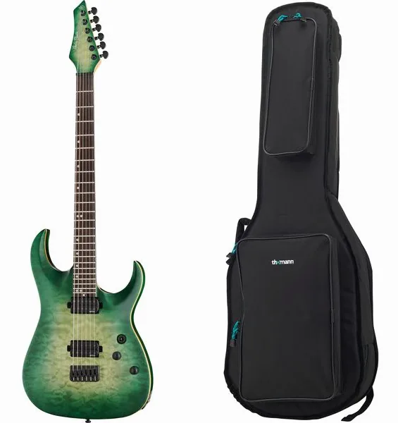 Harley Benton Amarok-BT EGNT Quilted w/Bag forfra
