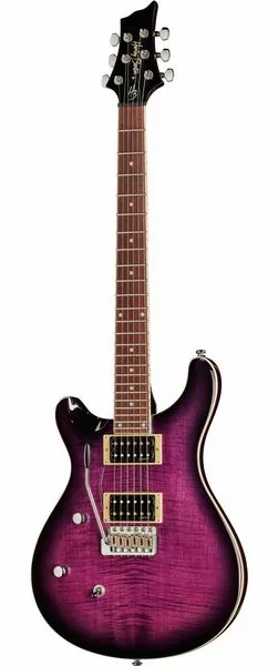 Harley Benton CST-24T LH Purple Burst forfra