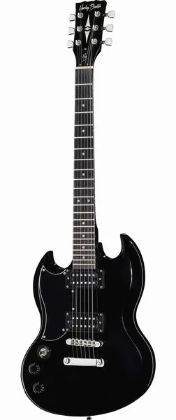 Harley Benton DC-200LH BK Student Series forfra