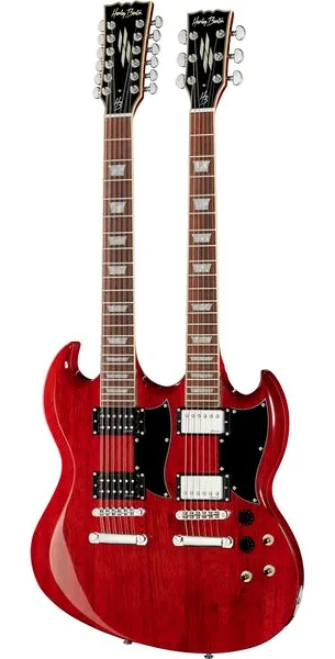 Harley Benton DC-Custom 612 Cherry forfra