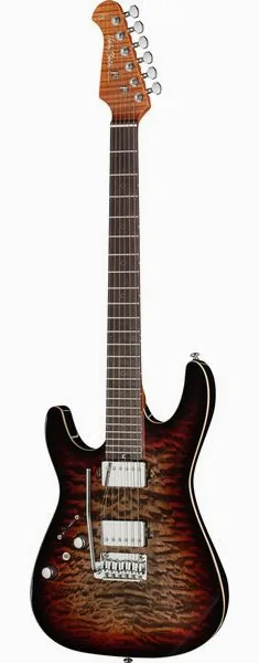 Harley Benton Fusion-IV HH LH RW QDG forfra