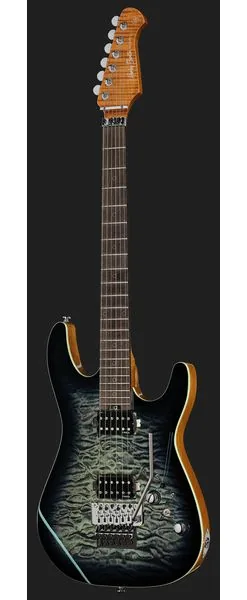 Harley Benton Fusion-IV HH RW FR QBLB, detalj 2