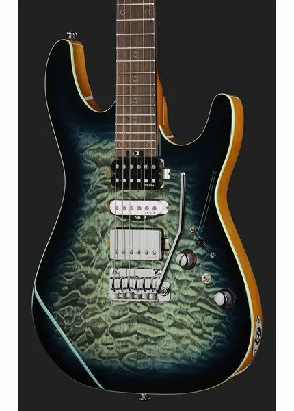 Harley Benton Fusion-IV HSH RW QBLB, detalj 4