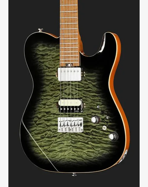 Harley Benton Fusion-T II HH MN HT QBKB, detalj 4