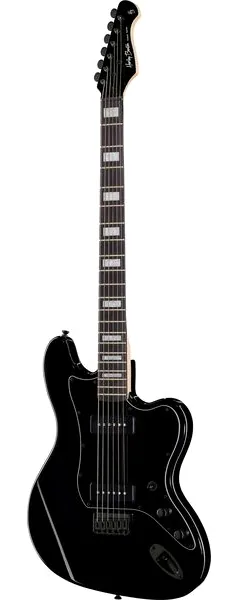 Harley Benton JA-Baritone P90 BK forfra