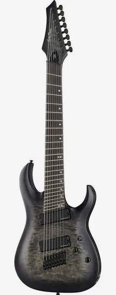 Harley Benton MultiScale-8 QBB forfra