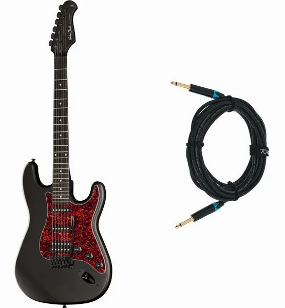 Harley Benton ST-20HSS SBK Standard w/Cable forfra