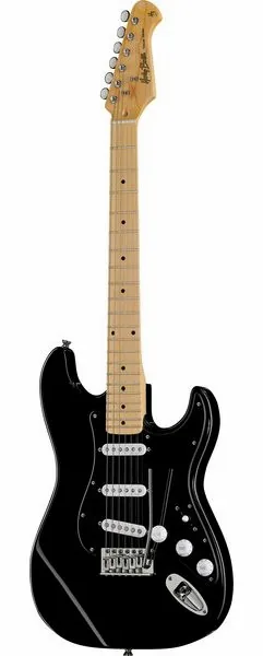 Harley Benton ST-57DG Black Tribute forfra