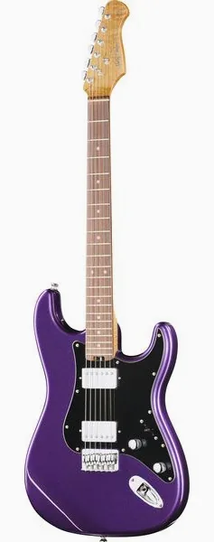 Harley Benton ST-Modern Plus HH Purple MT forfra