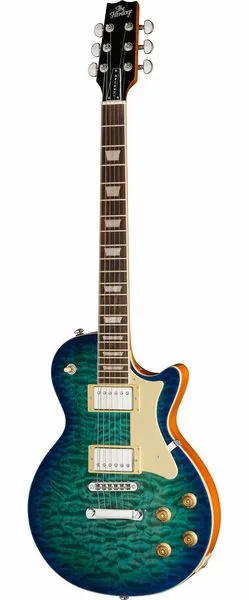 Heritage Guitar Ascent+ H-150 Lake Blue Burst forfra