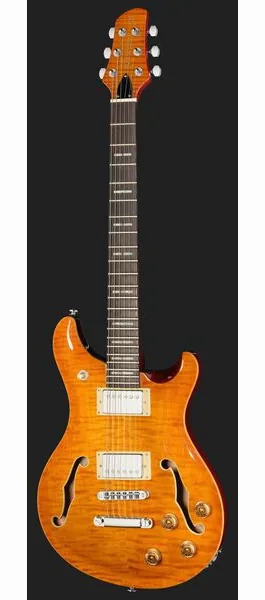 Larry Carlton Q7 Hollow Amber Burst, detalj 2