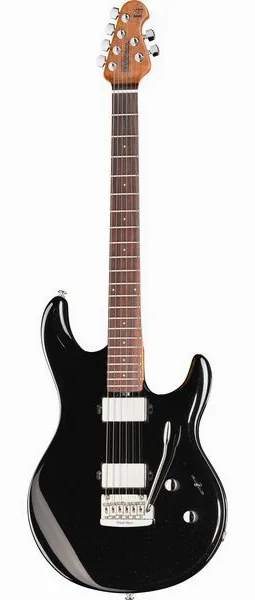 Music Man Luke IV HH Black Sparkle forfra