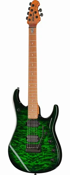 Music Man Petrucci JP15 Green Tiger QT forfra