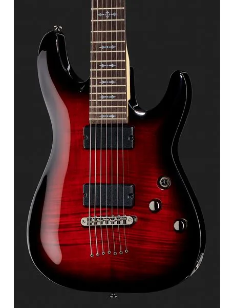 Schecter Demon-7 Crimson Red Burst, detalj 4