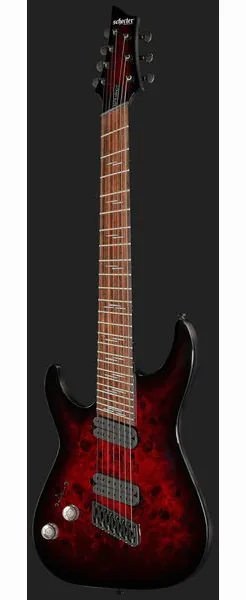 Schecter Omen Elite-7 MS BL Cherry LH, detalj 2