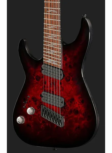 Schecter Omen Elite-7 MS BL Cherry LH, detalj 4