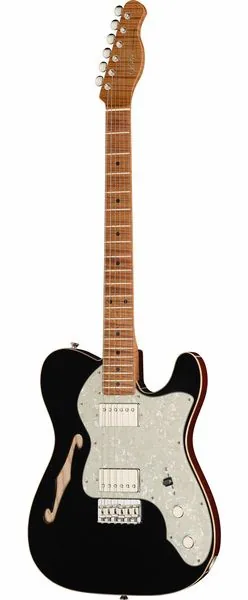 Xotic Guitars XTC-TL Black Top Natural Back forfra